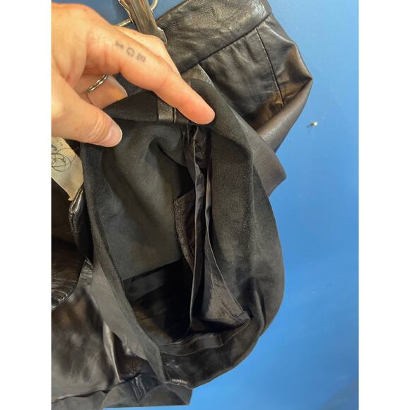 Black Leather Shorts brand is BIRD by Juicy Couture Size 8 - Picture 4 of 6